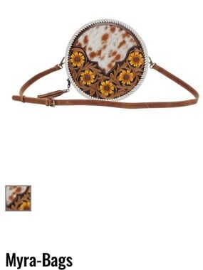 Women's Marigold Round Myra Bag Sunflower Cowhide